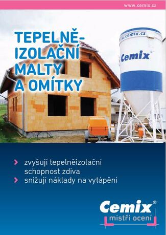 Tepelněizolační malty a omítky