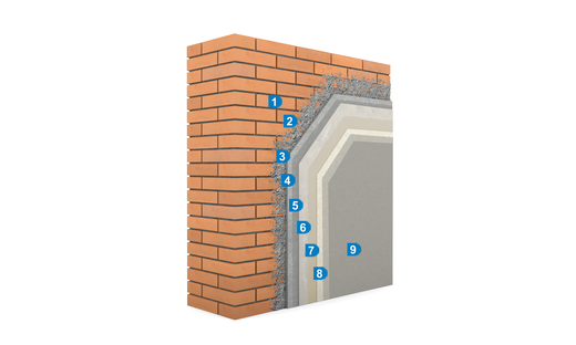 Plná cihla - Odlehčené řešení s minerální strukturovanou omítkou