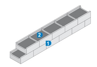 Schéma provedení betonáže ztraceného bednění